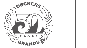 deckers 50 year logo