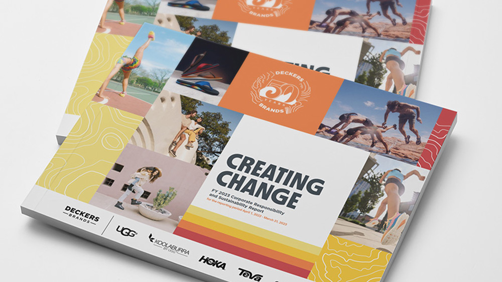 creating change report cover image with pictures and brand logos