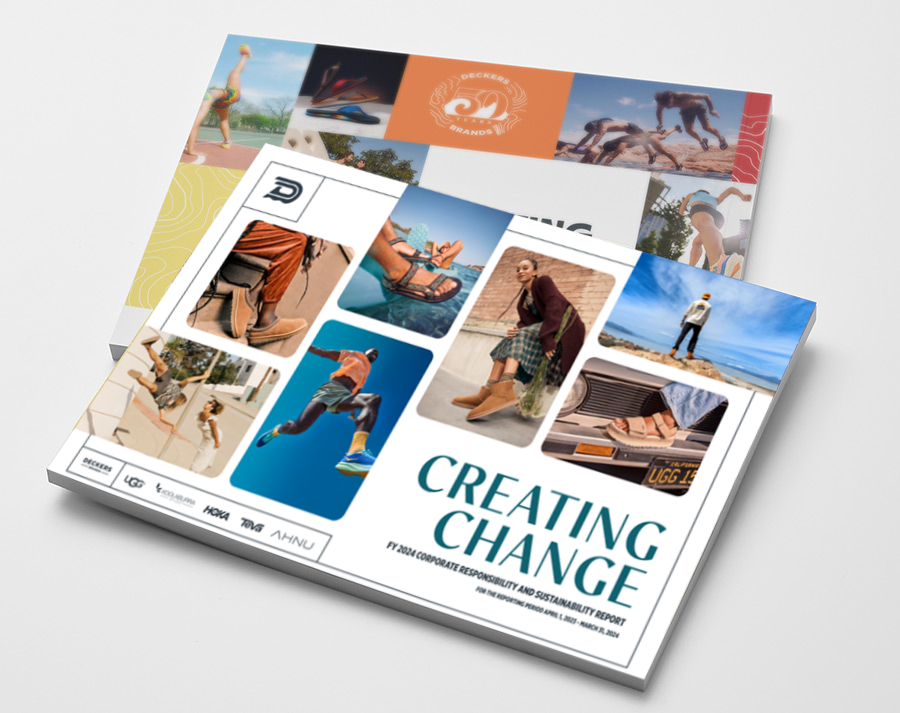 creating change report cover image with pictures and brand logos